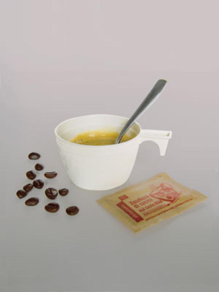 Tazzina caffè in Mater-Bi biodegradabile e compostabile in confezione da 50 pz.