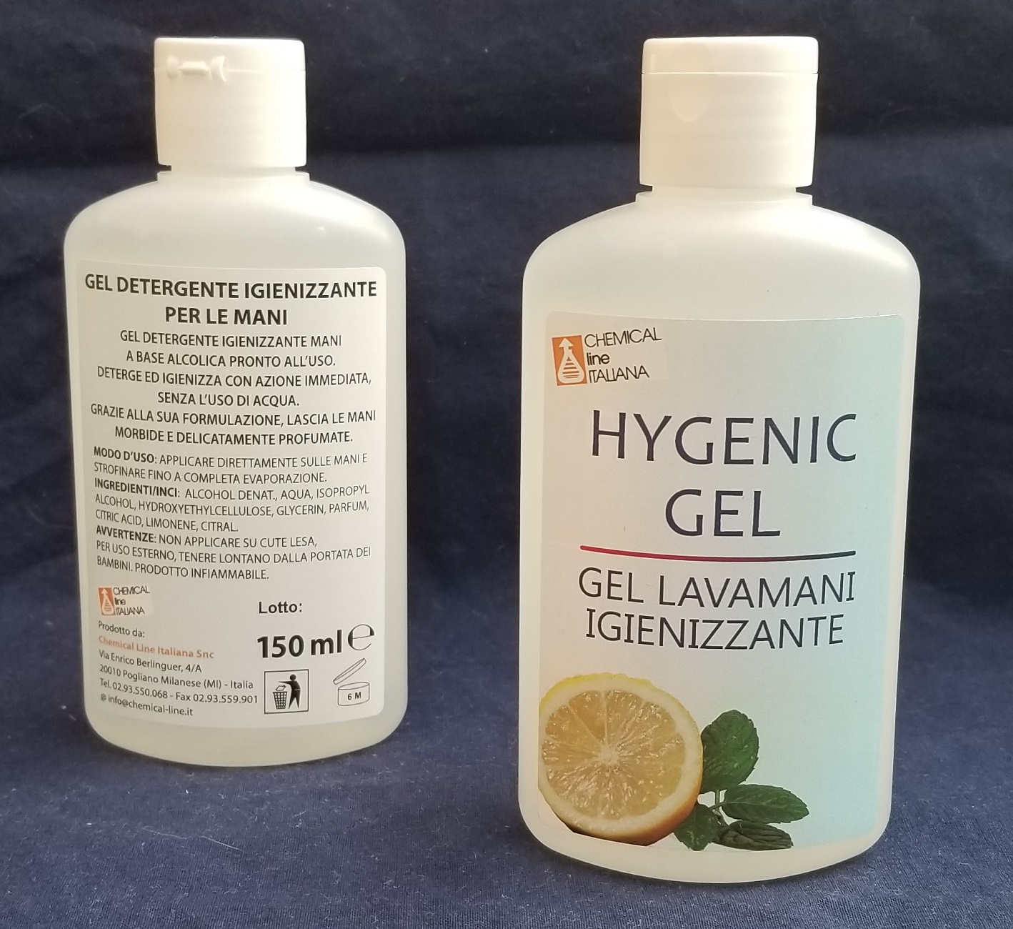 Gel igienizzante mani a base alcol in flacone da 0,5 lt. ricaricabile con dosatore