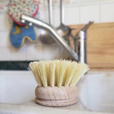 Testina ricambio per spazzola pulizia piatti in legno e fibre vegetali